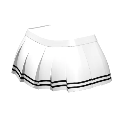 [1.0 R6] White Striped Skirt (Longer)