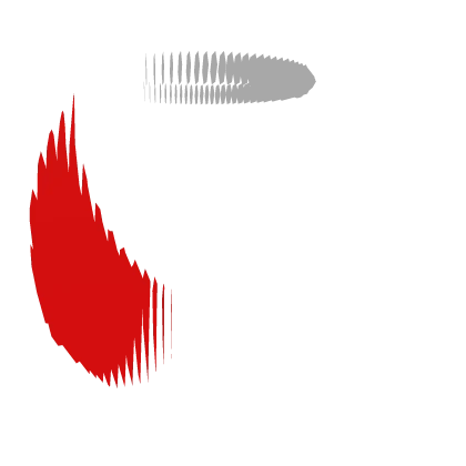 Half Devil Half Celestial Horns Red and White