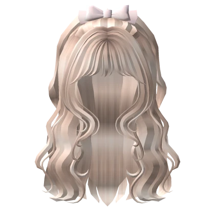🍀Big Bow Half Up Hair (Platinum Blonde)