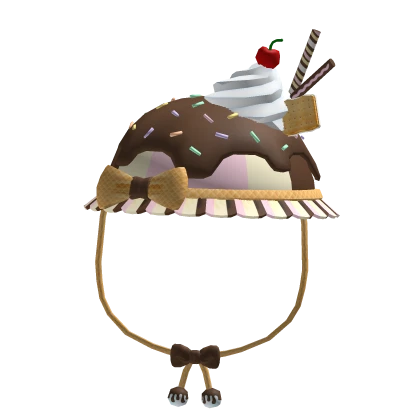 ♡ Cutesy Neapolitan Ice-Cream Ruffled Hat ♡