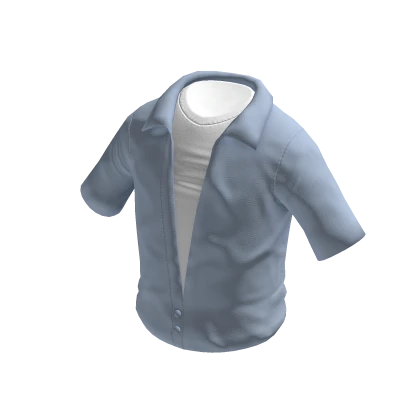 Open shirt over tee : Blue