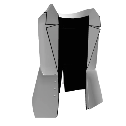 Formal White and Black Elegant Suit (Beltless)