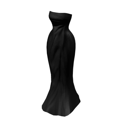 Strapless Draped Dress (Black)