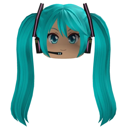 Miku Head Pink Headphones