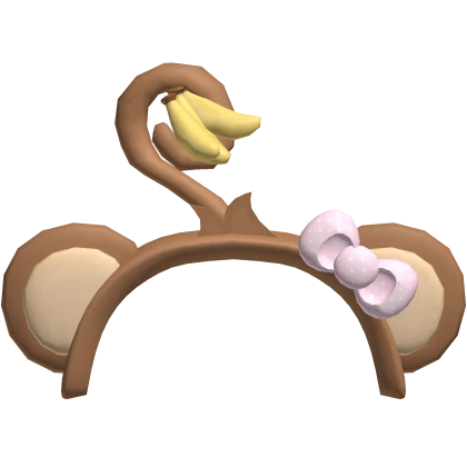 Kawaii Pink Banana Monkey Ears