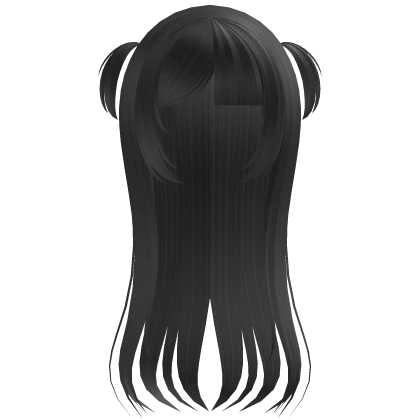 ♡ kawaii side pigtails long grey hair