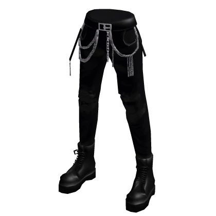 Half And Half Black Pants