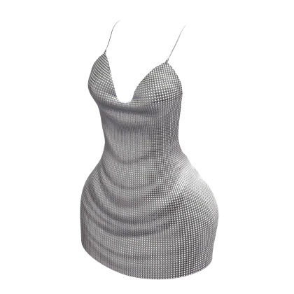 White Sparkle Party Dress