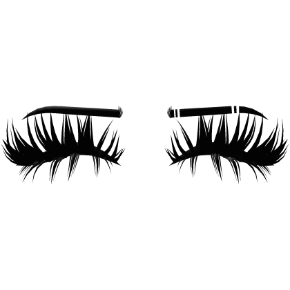 ♡ goth baddie lashes w brows