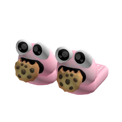 ♡ cookie muncher slippers pink