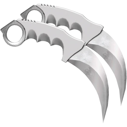 White Dual Karambits