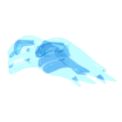 Spirit Hand Blue Transparent
