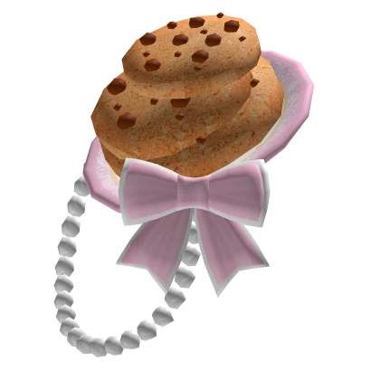 ♡ Cookie Plate on top of Head w/ Bow & Pearls ♡