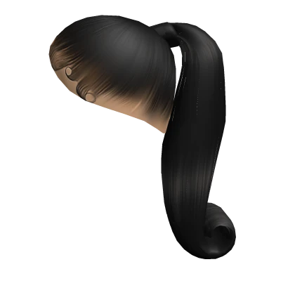 Ponytail with flipped ends