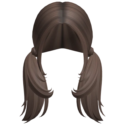 Curly Shaggy Preppy Pigtails in Light Brown