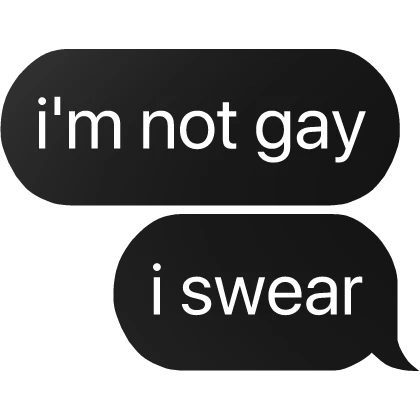 i'm not gay i swear text