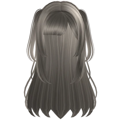 ♱꒰ layered emo side ponytails ash blonde