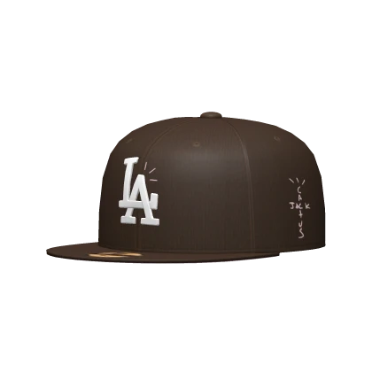 Brown LA Travis Cactus Fitted Cap
