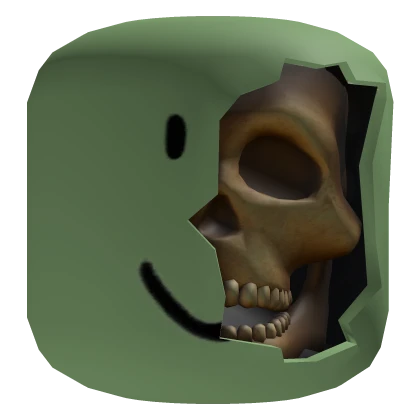 Half skull halloween head