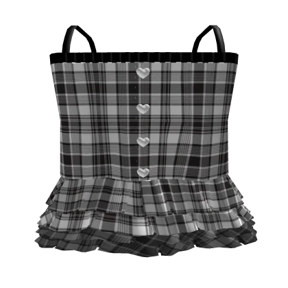 ♡ : adorable plaid mini dress in black