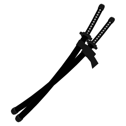 Dual Black Katana Sheathe Set [ Back ]