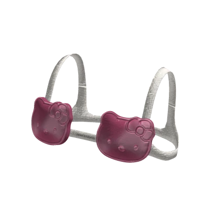 Futuristic Metal Cat Bra Pink