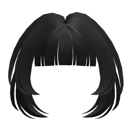 Fluffy Hime Bangs in Black