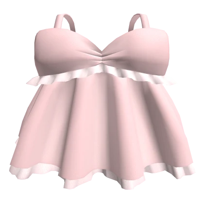 💗 Pretty Baby Doll Ruffle Dress Pink