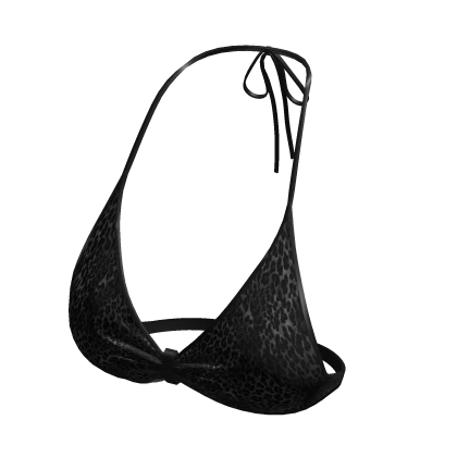 Dark Leopard Bikini Top