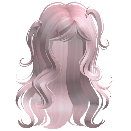 ♡ Cute Long Swirl Half Pigtails in Pastel Pink