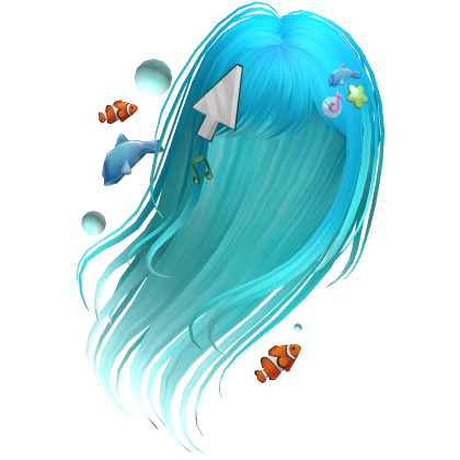 Frutiger Aero Windblown Hair (Blue and White)