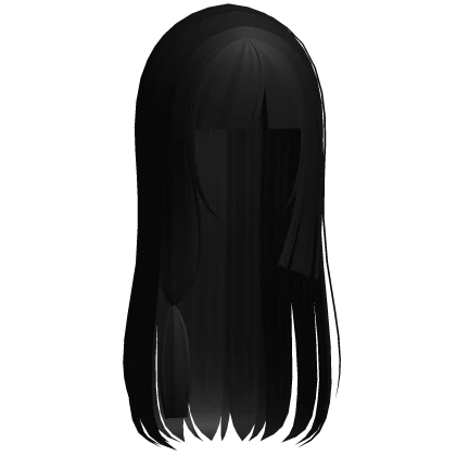 long emo doll hair with little tie in black