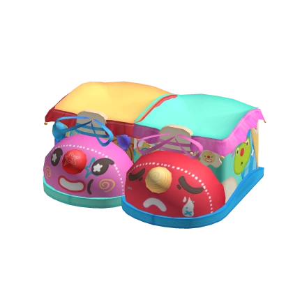 silly kidcore colourful clown shoes