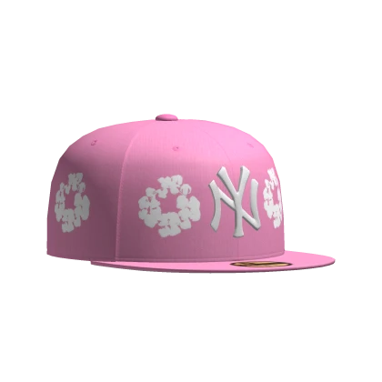 Pink NYC Denim Tears Fitted Cap