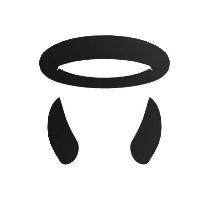 Cartoony Horns and Halo White