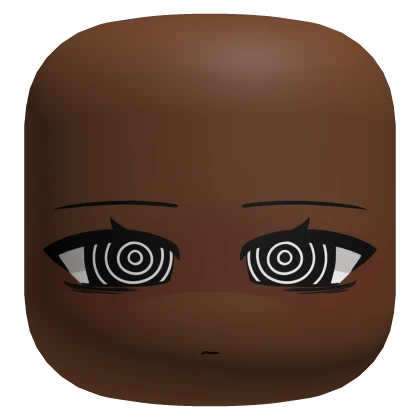 Spiral Eyes Face - Dark Brown