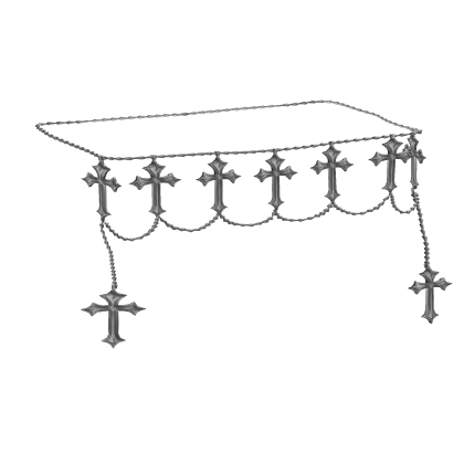 Emo Crosses Waistband Silver 1.0