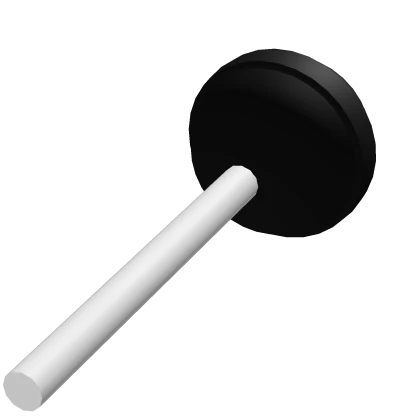 Trendy Black Lollipop in Mouth