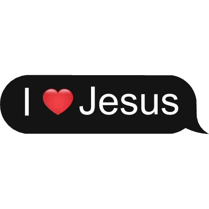 I heart Jesus Text