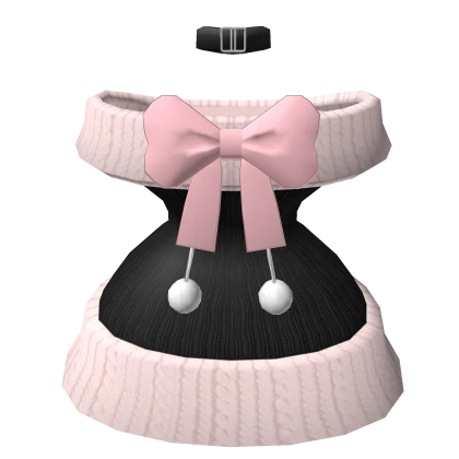 🎀Chibi Doll- Black winter sweater dress