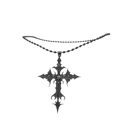 3.0 Silver Gothic Cross Necklace