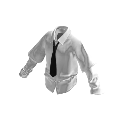 💗Y2K OVERSIZED SHIRT WITH TIE_WHITE