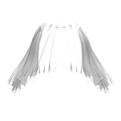 White Transparent Train Skirt