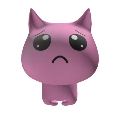 ♡ : sitting cute pink sad cat p-chan nso hat