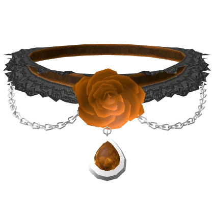 🍀Halloween Gothic Lace Choker (Orange)