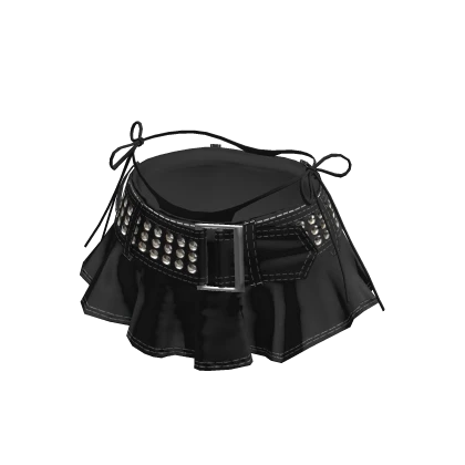 💗Y2K LOWRISE SKIRT WITH BELT_BLACK