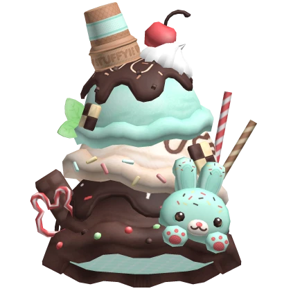 ʚ kawaii summer mint chocolate ice cream stack hat