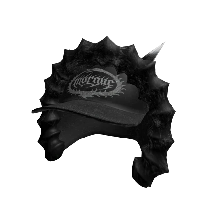 Black Spikey Hood w/ Black Hat
