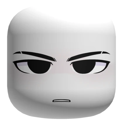 Angry Intimidating Face - White