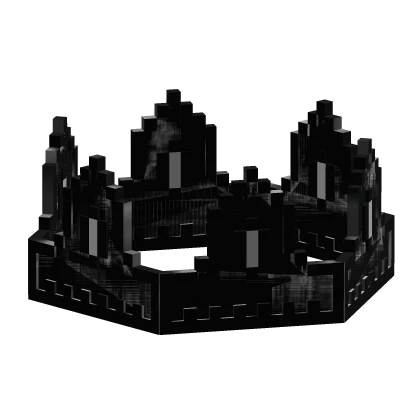 Black White Animated Glitch 8-Bit Crown